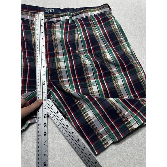 POLO Ralph Lauren Tyler SHORTS Golf Men's Size 36 Plaid Flat Front Chino - Picture 8 of 11